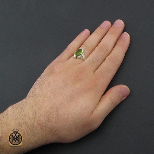 انگشتر زبرجد مردانه - کد 10405 - تصویر 5