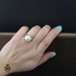 5 انگشتر مروارید اصل طرح بهارناز زنانه - کد 2149 - تصویر 5