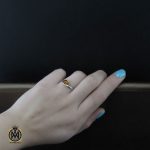 5 انگشتر کهربا لهستان طرح گلسان زنانه - کد 2154 - تصویر 5
