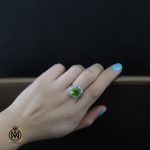 5 انگشتر زبرجد طرح طراوت زنانه - کد 2164 - تصویر 5