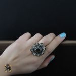 5 انگشتر الماس اصل و زمرد مرغوب طرح آدرینا زنانه - کد 2169 - تصویر 5