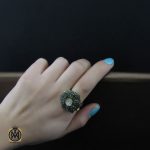 انگشتر الماس اصل و زمرد مرغوب طرح آرنیکا زنانه - کد 2170 - تصویر 5