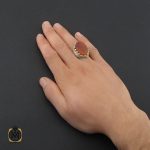 انگشتر عقیق یمن با حکاکی یا سریع الرضا مردانه - کد 10226 - تصویر 5