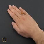 انگشتر عقیق یمن با حکاکی هو المعز مردانه - کد 10227 - تصویر 5