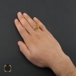 5 انگشتر عقیق یمن با حکاکی هو الکریم مردانه - کد 10229 - تصویر 5