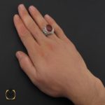 5 انگشتر عقیق یمن و زمرد مردانه دست ساز - کد 10238 - تصویر 5