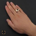 5 انگشتر عقیق یمن خوش رنگ مردانه دست ساز طرح صفوی - کد 10240 - تصویر 5