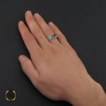 5 انگشتر پنج نگین معدنی دست ساز - کد 10243 - تصویر 5