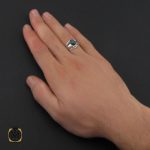 5 انگشتر یاقوت کبود استار مردانه - کد 10246 - تصویر 5