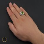 5 انگشتر زبرجد مردانه دست ساز هنر استاد صانعی- کد 10247 - تصویر 5