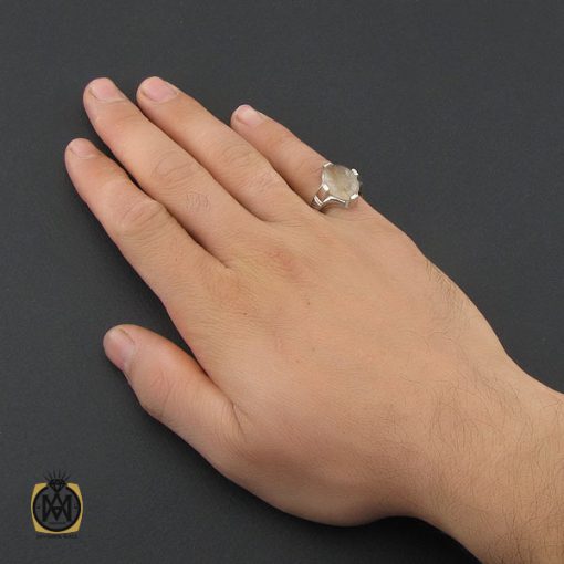 انگشتر کوارتز رُتایل مردانه دست ساز - کد 10199 - تصویر 5