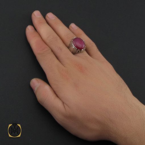 5 انگشتر یاقوت سرخ مردانه دست ساز هنر استاد شرفیان - کد 10251 - تصویر 5