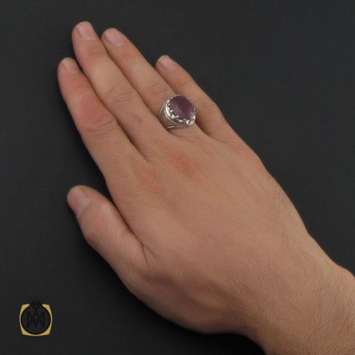 انگشتر یاقوت سرخ مردانه دست ساز - کد 10253 - تصویر 5