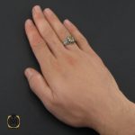 5 انگشتر یاقوت زرد مردانه - کد 10260 - تصویر 5