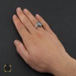 انگشتر حدید سینی با حکاکی هفت جلاله مردانه - کد 10263 - تصویر 5