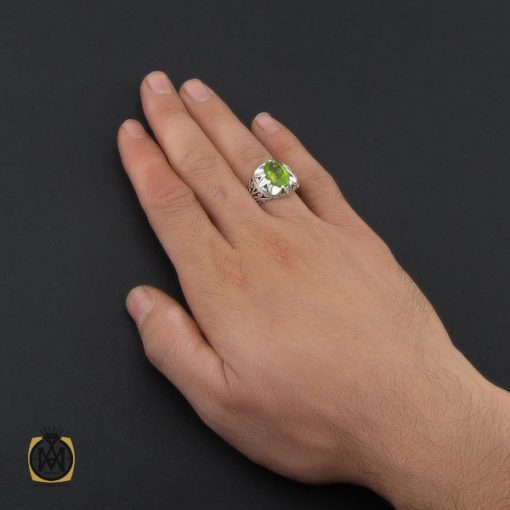 انگشتر زبرجد مردانه دست ساز- کد 10264 - تصویر 5