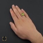 5 انگشتر زبرجد مردانه دست ساز - کد 10268 - تصویر 5