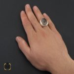 5 انگشتر عقیق شجر درشت مردانه دست ساز - کد 10272 - تصویر 5