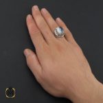 5 انگشتر عقیق شجر درشت مردانه دست ساز - کد 10274 - تصویر 5
