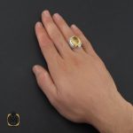5 انگشتر سیترین درشت مردانه دست ساز - کد 10276 - تصویر 5