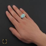 5 انگشتر فیروزه نیشابوری شجری خوش رنگ مردانه دست ساز - کد 10281 - تصویر 5
