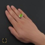 انگشتر زبرجد طرح صفوی مردانه دست ساز - کد 10286 - تصویر 5