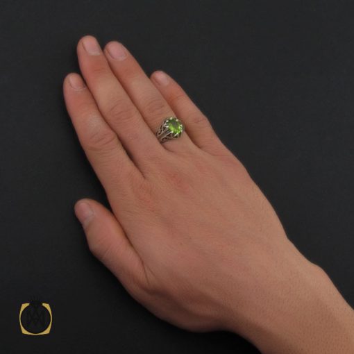 انگشتر زبرجد مردانه - کد 10287 - تصویر 5