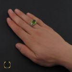 انگشتر زبرجد طرح صفوی مردانه دست ساز - کد 10289 - تصویر 5