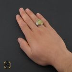 انگشتر اوپال شجر دست ساز مردانه شبکه ای  - کد 10208 - تصویر 5