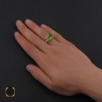 انگشتر زبرجد طرح صفوی مردانه دست ساز - کد 10293 - تصویر 5