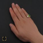 انگشتر زبرجد اصل با دست ساز مردانه - کد 10294 - تصویر 5