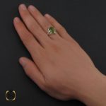 5 انگشتر زبرجد خوش رنگ مردانه - کد 10297 - تصویر 5