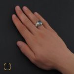 انگشتر توپاز سبز مردانه دست ساز - کد 10299 - تصویر 5