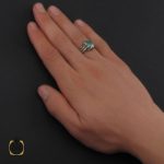 5 انگشتر توپاز سبز مردانه - کد 10300 - تصویر 4