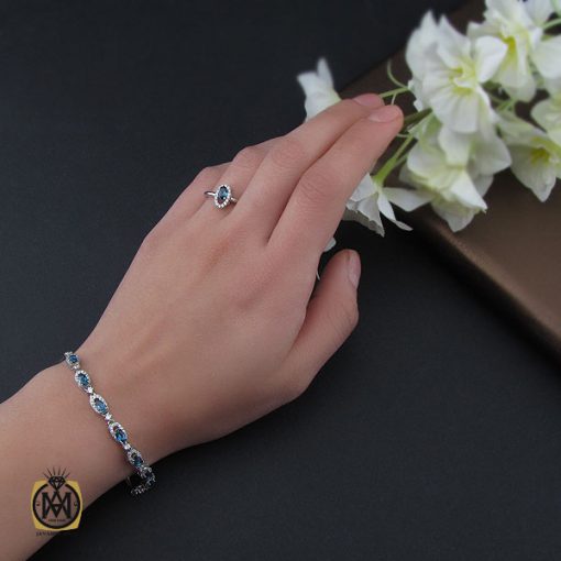 سرویس توپاز لندن طرح سلطنتی زنانه - کد 7185 - تصویر 7