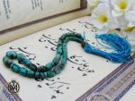 00 تسبیح 33 دانه فیروزه نیشابوری خوش رنگ - کد 4280 - تصویر 6