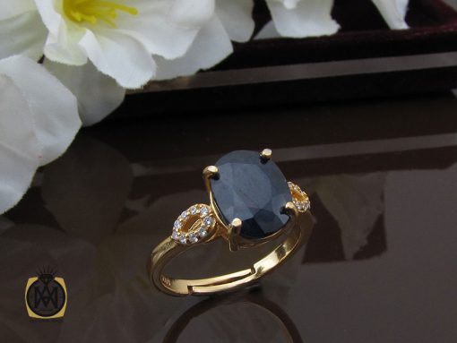 00 انگشتر یاقوت کبود طرح نگار زنانه - کد 2187 - تصویر 6