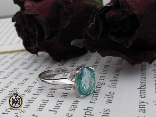 انگشتر توپاز سبز طرح مهرنیا زنانه - کد 2190 - تصویر 6