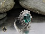 00 انگشتر توپاز سبز طرح رویا زنانه - کد 2194 - تصویر 6