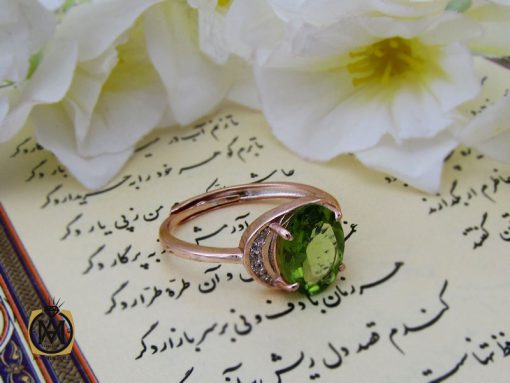 انگشتر زبرجد طرح تابان زنانه - کد 2199 - تصویر 6