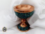 00 تندیس سنگاب فیروزه کوبی ارتفاع 11 سانتی متر - کد 6005 - تصویر 6