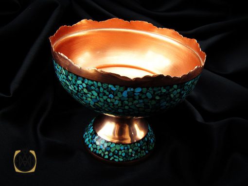 00 تندیس آجیل خوری فیروزه کوبی ارتفاع 8 سانتی متر - کد 6006 - تصویر 6