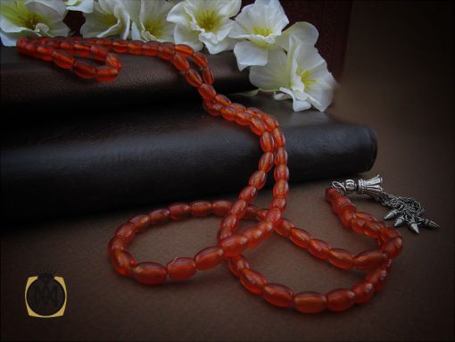 تسبیح 101 دانه عقیق یمن خوش رنگ و ارزشمند - کد 4298 - تصویر 5