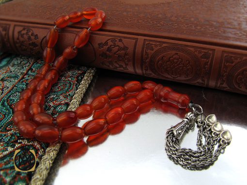 تسبیح 33 دانه عقیق یمن خوش دست و فاخر - کد 4303 - تصویر 5