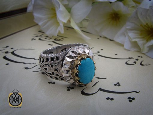 انگشتر فیروزه نیشابوری مردانه خوش طبع و ارزشمند - 10456 - تصویر 6