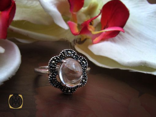 انگشتر دُر نجف و مارکازیت طرح مایسا زنانه - کد 2216 - تصویر 6