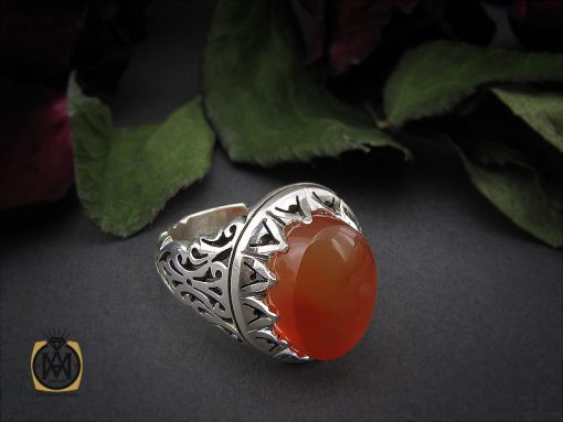 انگشتر عقیق یمن مردانه هنر دست استاد صانعی - کد 10409 - تصویر 6