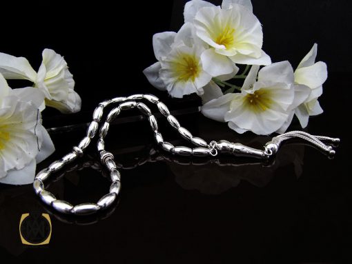 تسبیح 33 دانه نقره هلی ساده - کد 4324 - تصویر 6