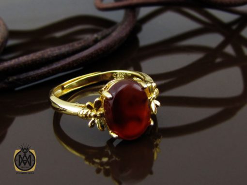 انگشتر عقیق یمن طرح آوا زنانه - کد 2243 - تصویر 6