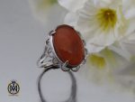 00 انگشتر عقیق یمن طرح پیچک زنانه - کد 2247 - تصویر 6